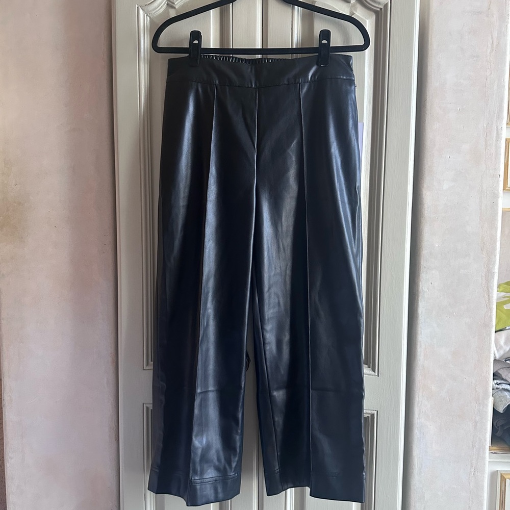 NWT Black Faux Leather Pants